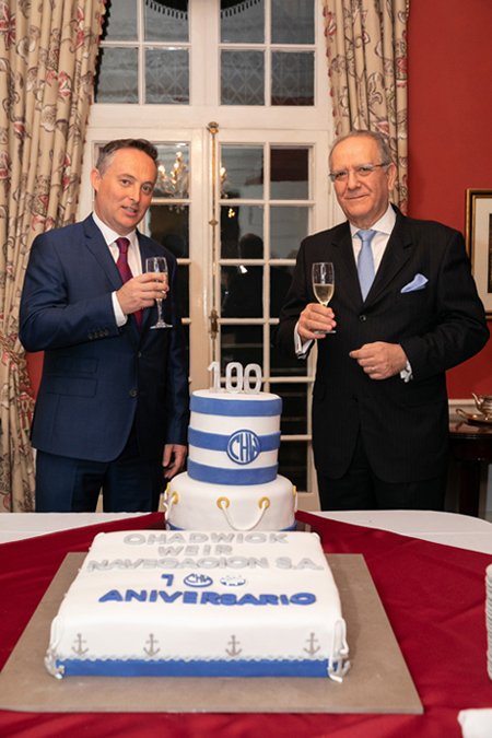 Chadwick Weir’s Managing Director, Capt. Alejandro Laborde, and the British Ambassador in Uruguay, Mr Ian Duddy