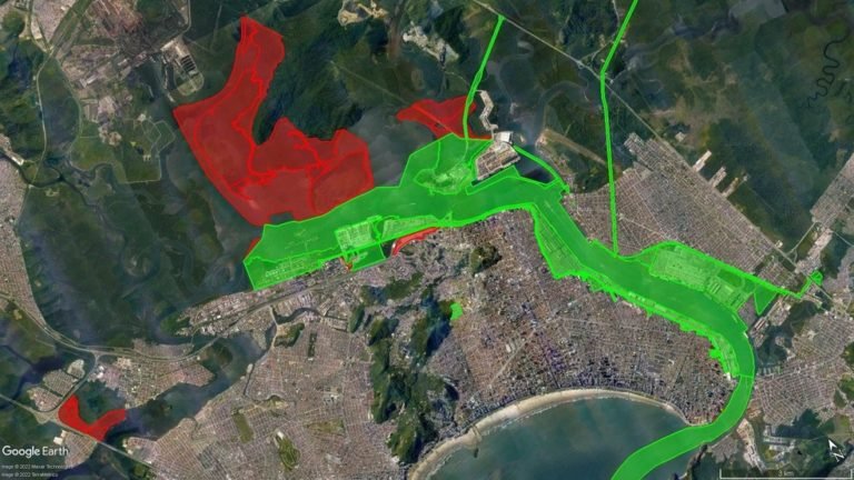 Duplication of Santos port polygonals