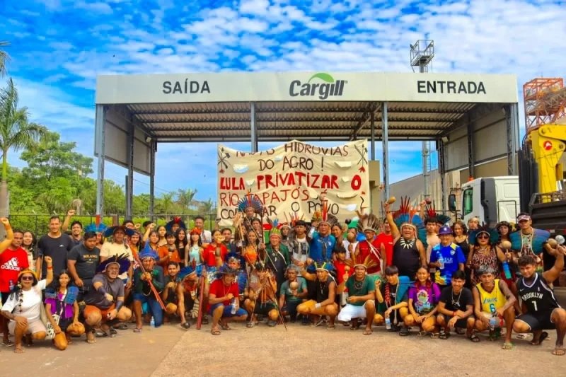 Indigenous protests at Cargill Santarem, Pará, Brazil
